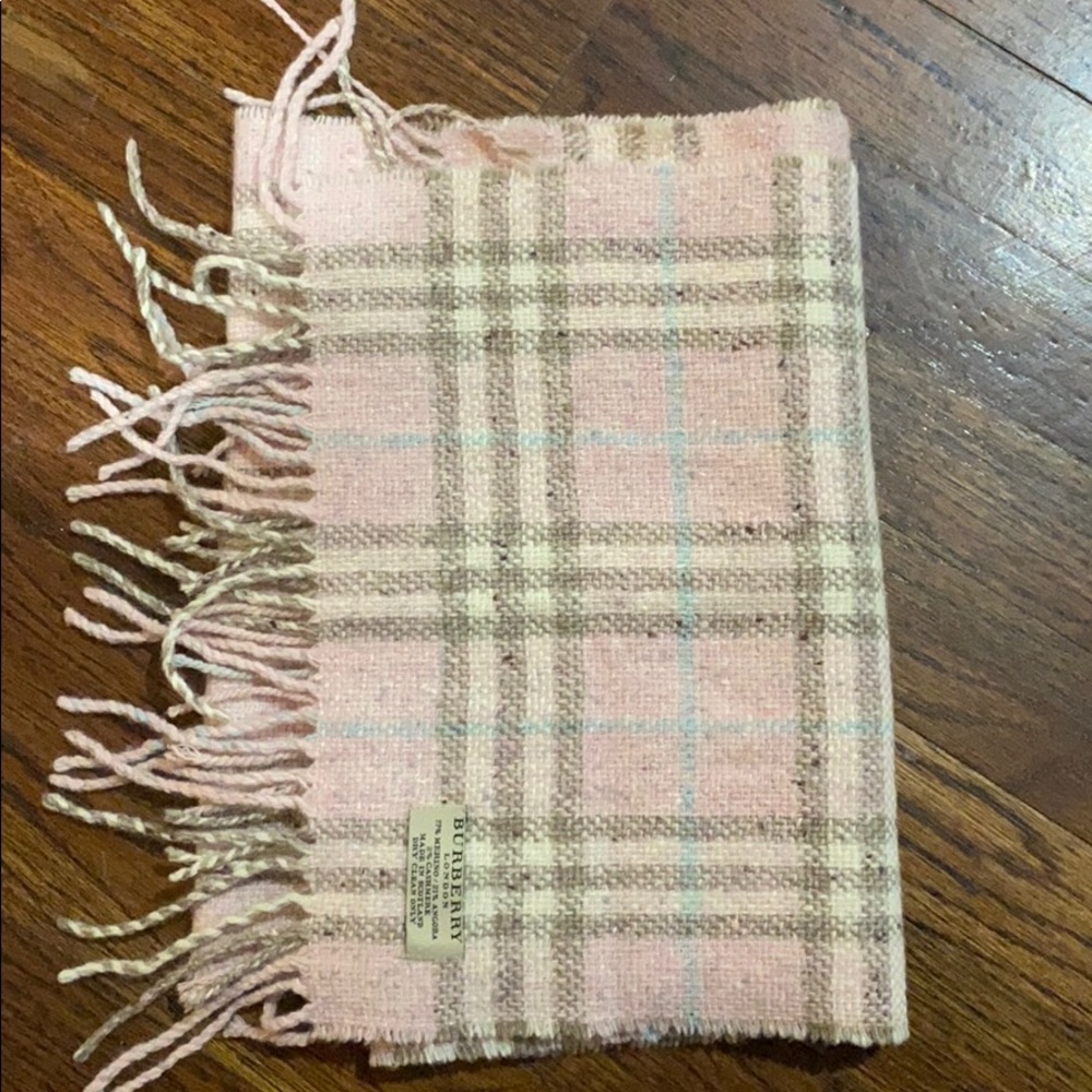 Pink Burberry scarf